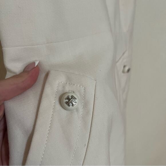 Tory Burch off white wool sheath sleeveless dress 4 - Picture 4 of 8